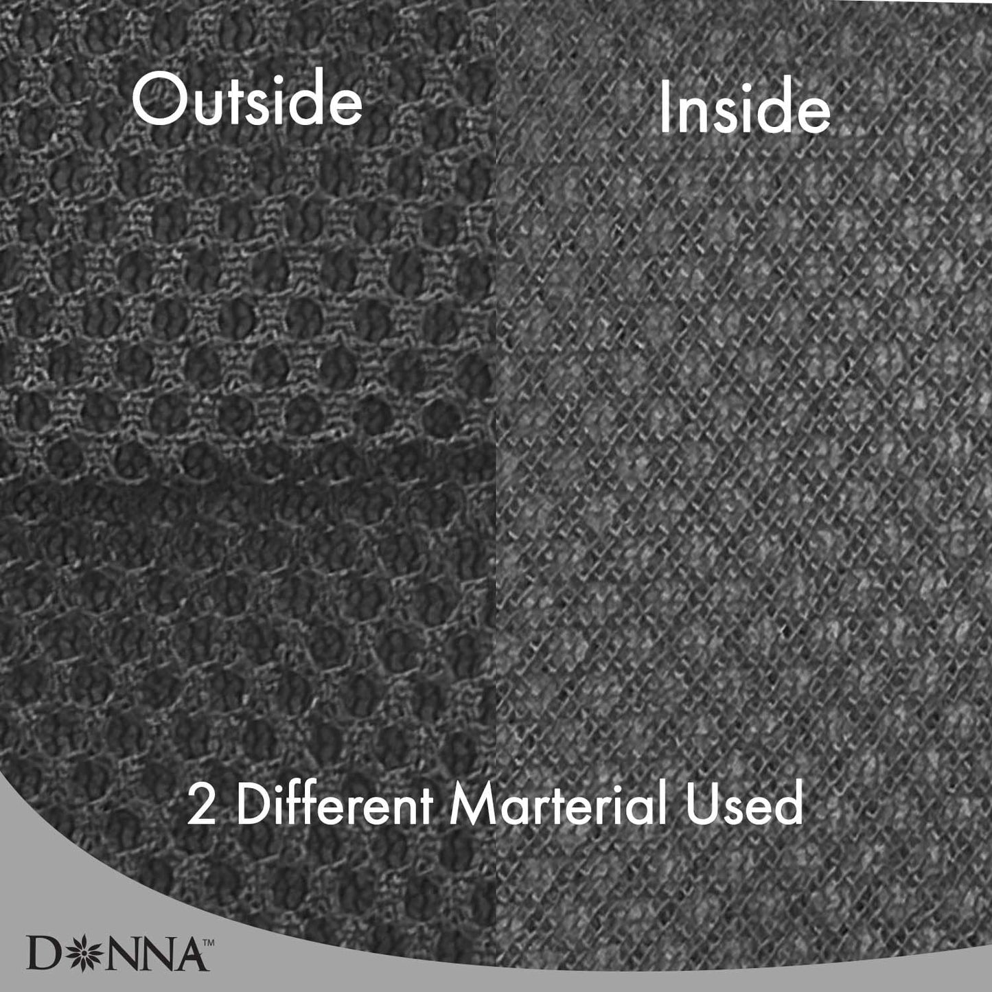 DONNA Deluxe Foam Mesh Wrap with Vitamin E, Head Wraps for Black Women, Hair Wrap for Sleep, Hair Nets for Sleeping, Mesh Hair Wrap, Silk Head Wrap, Black Color 1pc