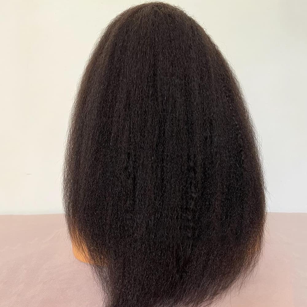 Enoya Glueless Wigs Human Hair Pre Plucked Frontal Lace Wig For Black Women，Hd Lace Front Wigs Human Hair 200 Density Natural Black With Baby Hair (13x4 HD Lace Frontal Wig, 10")