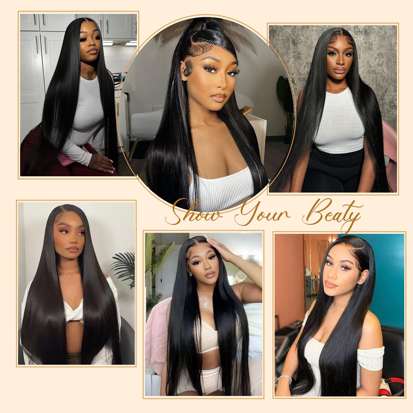Zlzlblbl 32 Inch 13x6 Lace Front Wigs Human Hair Pre Plucked 100 Percent Human Hair Wig Straight Hd Lace Frontal Wigs Human Hair Glueless Wigs Human Hair for Women Natural Color
