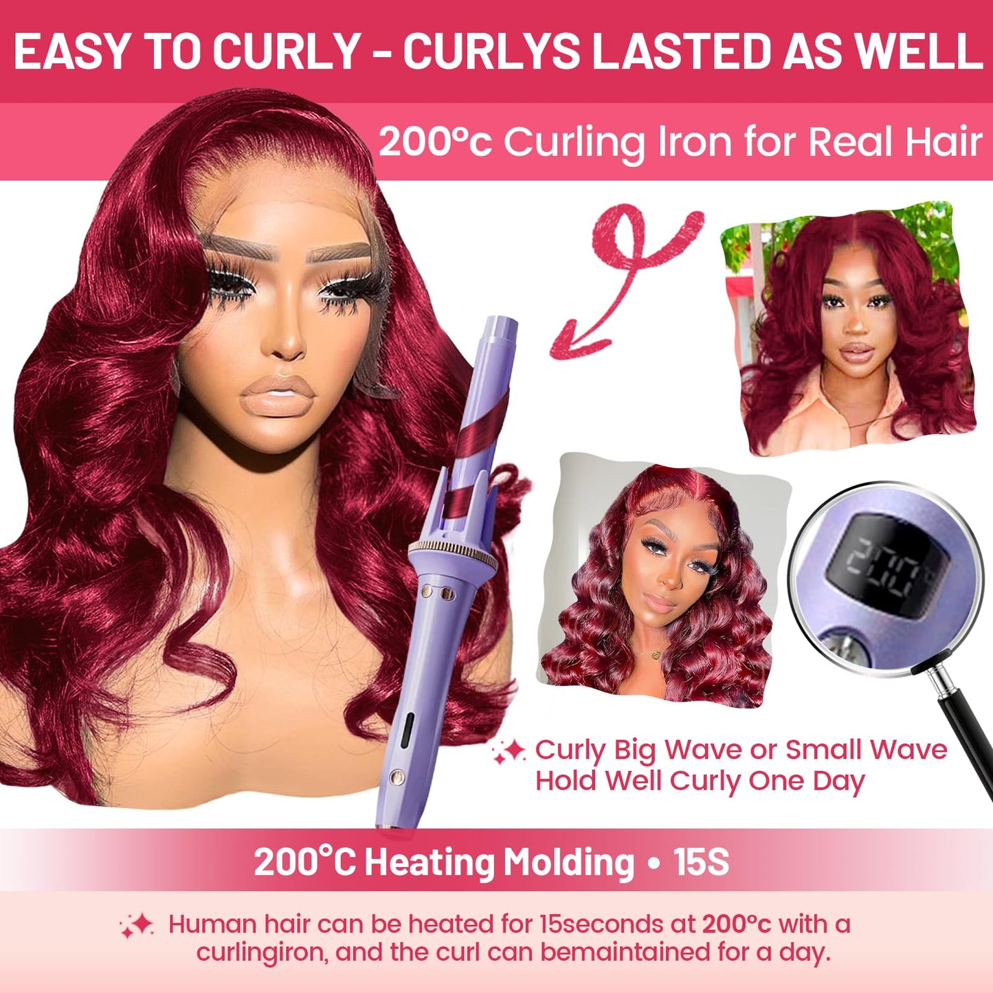 99j Burgundy Lace Front Wigs Human Hair 13x4 Bob Wig Human Hair Pre Plucked 200 Density HD Transparent Body Wave Lace Front Wigs Human Hair Red Colored Short Bob Wig for Women with Baby Hair 10inch